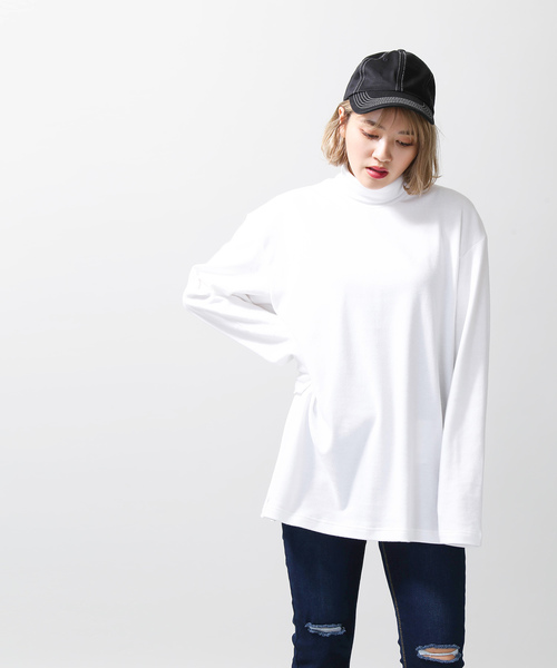 WEGO（ウィゴー）の「WEGO/ソフトタッチタートルネックカットソー（Tシャツ/カットソー・メンズ・ホワイト/ブラック/ベージュ/ホワイト系その他5・SMALL/MEDIUM/LARGE）」の14枚目の写真