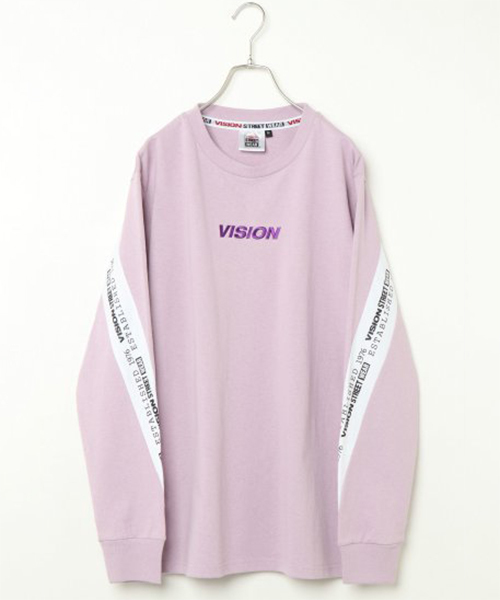 VISION STREET WEAR(ヴィジョンストリートウェア)の「VISION ビジョン 袖切り替えロンT(Tシャツ/カットソー・メンズ・ブラック/パープル/オフホワイト・LL/M/L)」の3枚目の写真