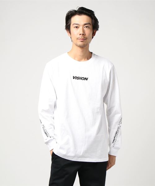VISION STREET WEAR(ヴィジョンストリートウェア)の「VISION ビジョン 袖切り替えロンT(Tシャツ/カットソー・メンズ・ブラック/パープル/オフホワイト・LL/M/L)」の6枚目の写真
