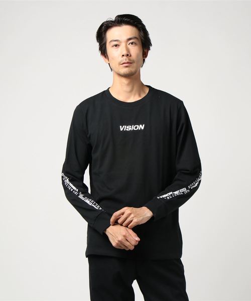 VISION STREET WEAR(ヴィジョンストリートウェア)の「VISION ビジョン 袖切り替えロンT(Tシャツ/カットソー・メンズ・ブラック/パープル/オフホワイト・LL/M/L)」の7枚目の写真