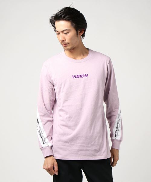 VISION STREET WEAR(ヴィジョンストリートウェア)の「VISION ビジョン 袖切り替えロンT(Tシャツ/カットソー・メンズ・ブラック/パープル/オフホワイト・LL/M/L)」の8枚目の写真
