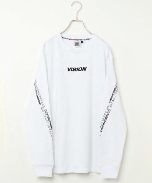 VISION STREET WEAR(ヴィジョンストリートウェア)の「VISION ビジョン 袖切り替えロンT(Tシャツ/カットソー・メンズ・ブラック/パープル/オフホワイト・LL/M/L)」の9枚目の写真