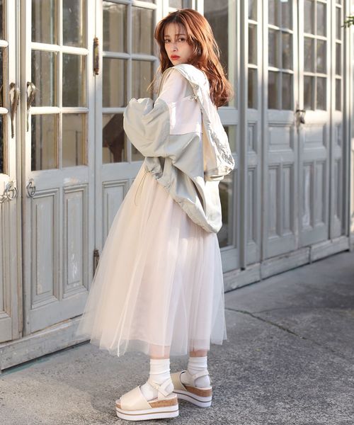 one after another NICE CLAUP（ワンアフターアナザーナイスクラップ）の「配色ナイロンブルゾン（ブルゾン・レディース・ベージュ系その他/グリーン系その他/パープル系その他・FREE）」の13枚目の写真