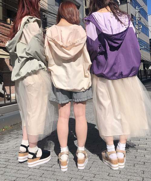 one after another NICE CLAUP（ワンアフターアナザーナイスクラップ）の「配色ナイロンブルゾン（ブルゾン・レディース・ベージュ系その他/グリーン系その他/パープル系その他・FREE）」の19枚目の写真