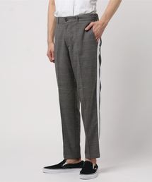 サイドライングレンチェック柄ストレッチアンクルパンツ