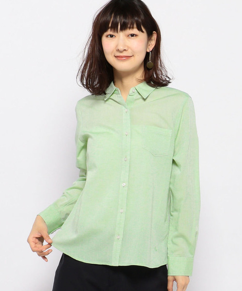 DECOY SINCE 1981（デコイシンスイチキュウハチイチ）の「◇カタログ◇【麻シリーズ】ベーシックシャツ（シャツ/ブラウス・レディース・ホワイト/ネイビー/イエロー/グリーン・11号/9号/13号）」の3枚目の写真