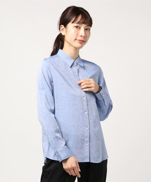 DECOY SINCE 1981（デコイシンスイチキュウハチイチ）の「◇カタログ◇【麻シリーズ】ベーシックシャツ（シャツ/ブラウス・レディース・ホワイト/ネイビー/イエロー/グリーン・11号/9号/13号）」の9枚目の写真