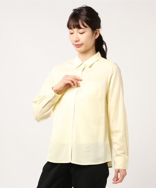DECOY SINCE 1981（デコイシンスイチキュウハチイチ）の「◇カタログ◇【麻シリーズ】ベーシックシャツ（シャツ/ブラウス・レディース・ホワイト/ネイビー/イエロー/グリーン・11号/9号/13号）」の10枚目の写真