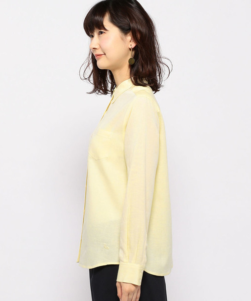 DECOY SINCE 1981（デコイシンスイチキュウハチイチ）の「◇カタログ◇【麻シリーズ】ベーシックシャツ（シャツ/ブラウス・レディース・ホワイト/ネイビー/イエロー/グリーン・11号/9号/13号）」の11枚目の写真