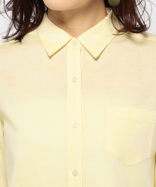 DECOY SINCE 1981（デコイシンスイチキュウハチイチ）の「◇カタログ◇【麻シリーズ】ベーシックシャツ（シャツ/ブラウス・レディース・ホワイト/ネイビー/イエロー/グリーン・11号/9号/13号）」の13枚目の写真