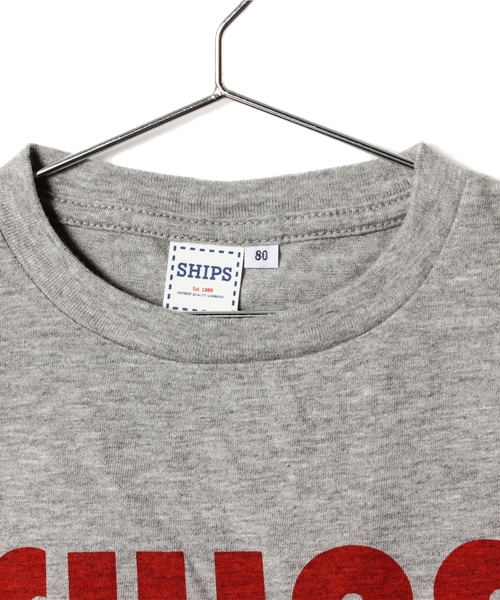 SHIPS(シップス)の「SHIPS KIDS:ロゴ ショートスリーブ TEE(baby)(Tシャツ/カットソー・キッズ・オフホワイト/グレー/ピンク/ネイビー/パープル・80/90)」の8枚目の写真