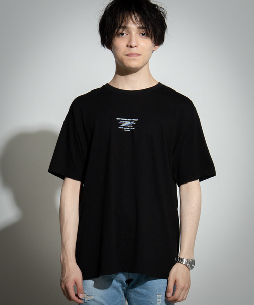 WEGO（ウィゴー）の「WEGO/タイポグラフィプリントＴシャツ（Tシャツ/カットソー・メンズ・ホワイト/ブラック・SMALL/MEDIUM/LARGE）」の5枚目の写真