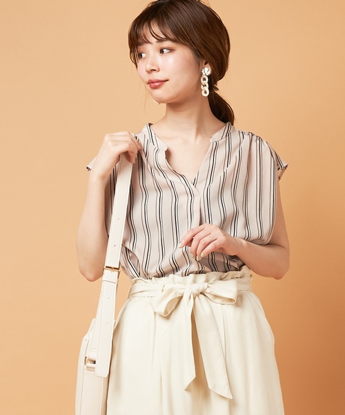 natural couture（ナチュラルクチュール）の「ＰＰお上品スキッパーブラウス（シャツ/ブラウス・レディース・サックスブルー/その他1/その他2/その他3/ベージュ/オフホワイト・FREE）」の6枚目の写真