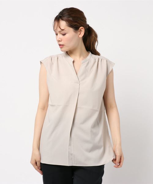 natural couture（ナチュラルクチュール）の「ＰＰお上品スキッパーブラウス（シャツ/ブラウス・レディース・サックスブルー/その他1/その他2/その他3/ベージュ/オフホワイト・FREE）」の10枚目の写真