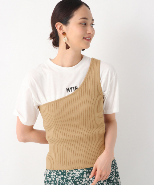 GLOBAL WORK（グローバルワーク）の「洗えるワンショルベスト/839030（ベスト・レディース・ブラック/オフホワイト/ベージュ系その他3・FREE）」の3枚目の写真