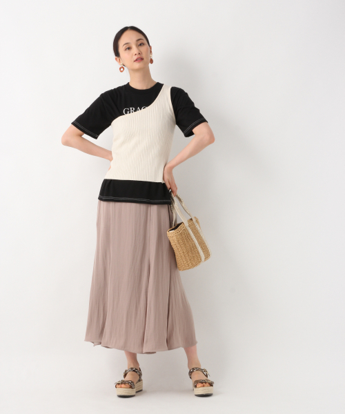 GLOBAL WORK（グローバルワーク）の「洗えるワンショルベスト/839030（ベスト・レディース・ブラック/オフホワイト/ベージュ系その他3・FREE）」の9枚目の写真