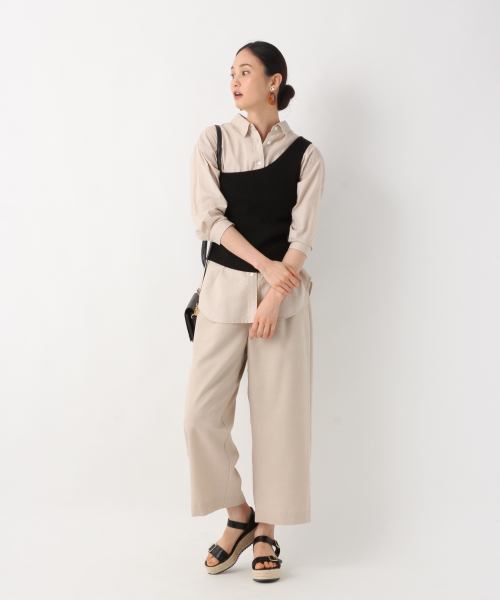 GLOBAL WORK（グローバルワーク）の「洗えるワンショルベスト/839030（ベスト・レディース・ブラック/オフホワイト/ベージュ系その他3・FREE）」の10枚目の写真