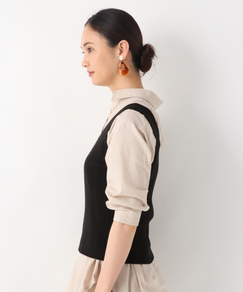 GLOBAL WORK（グローバルワーク）の「洗えるワンショルベスト/839030（ベスト・レディース・ブラック/オフホワイト/ベージュ系その他3・FREE）」の12枚目の写真