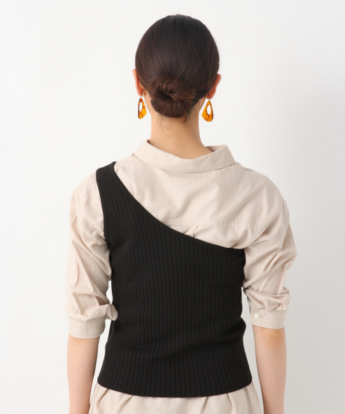 GLOBAL WORK（グローバルワーク）の「洗えるワンショルベスト/839030（ベスト・レディース・ブラック/オフホワイト/ベージュ系その他3・FREE）」の13枚目の写真