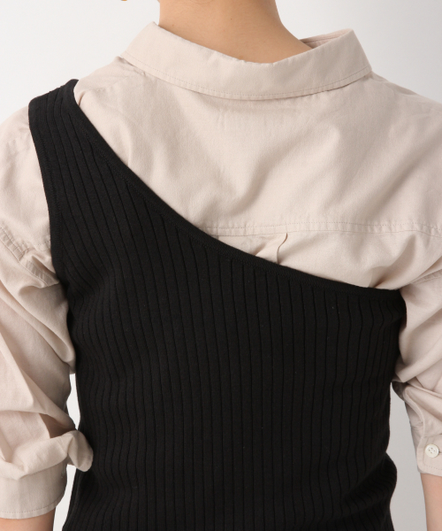 GLOBAL WORK（グローバルワーク）の「洗えるワンショルベスト/839030（ベスト・レディース・ブラック/オフホワイト/ベージュ系その他3・FREE）」の14枚目の写真