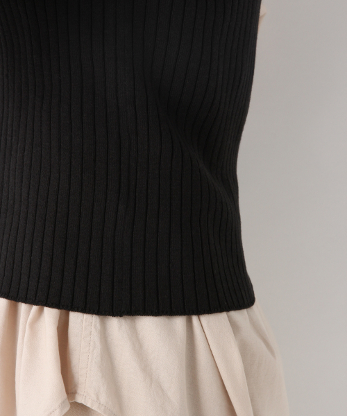 GLOBAL WORK（グローバルワーク）の「洗えるワンショルベスト/839030（ベスト・レディース・ブラック/オフホワイト/ベージュ系その他3・FREE）」の6枚目の写真