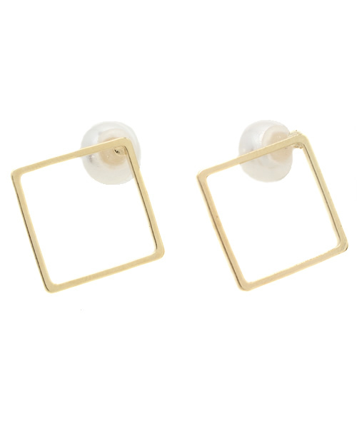 mystic（ミスティック）の「スクエア2WAYパールピア（ピアス（両耳用）・レディース・シルバー/ゴールド・ﾌﾘ-）」の2枚目の写真