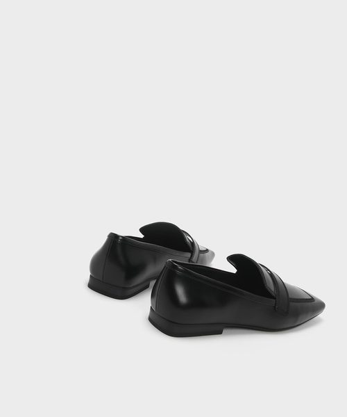 CHARLES & KEITH（チャールズ & キース）の「ステッチディテール スクエアトゥローファー / Stitch Detail Square Toe Loafers（ローファー・レディース・ブラック/ブラウン・22.5cm/23cm/23.5cm/24.5cm/25cm/25.5cm）」の5枚目の写真