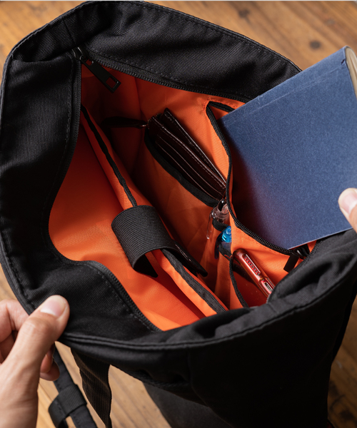 MURA（ムラ）の「サステナブル エコ素材 撥水加工 2way 15型PC対応 縦型 トートバッグ（トートバッグ・メンズ・ブラック・FREE）」の15枚目の写真