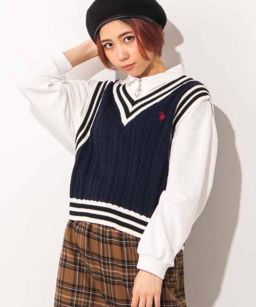 U.S. POLO ASSN.�i���[�G�X�|���A�b�X���j�́u��WEGO/U.S. POLO ASSN.�ʒ������|�C���g�x�X�g�i�x�X�g�j�v�b�l�C�r�[