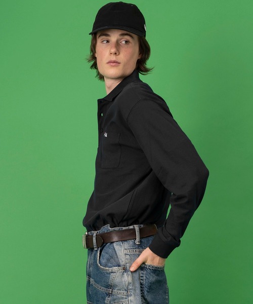 FILA（フィラ）の「【FILA/フィラ】ワンポイント ロゴ刺繍 綿100% ポケット付き ハーフボタンダウン 長袖 ポロシャツ（ポロシャツ・メンズ・ダークグリーン/ブラック/杢グレー/ネイビー/ホワイト・M/L/LL/3L）」の10枚目の写真