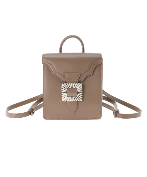 ALEXIA STAM（アリシアスタン）の「Original Buckle Leather Backpack/オリジナルバックルレザーバックパック（バックパック/リュック・レディース・ブラック/グレー系その他/キャメル・FREE）」の5枚目の写真