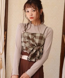 one after another NICE CLAUP | ２枚セットチェックビスチェ(アンサンブル)
