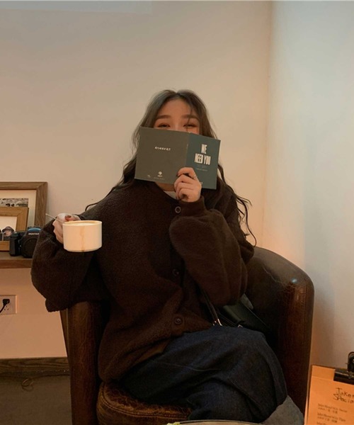 MANGROVE（マングローブ）の「【MANROVE SELECT】ドロップショルダーボアカーデ（ブルゾン・レディース・ベージュ/ブラウン・FREE）」の7枚目の写真