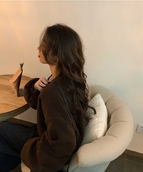 MANGROVE（マングローブ）の「【MANROVE SELECT】ドロップショルダーボアカーデ（ブルゾン・レディース・ベージュ/ブラウン・FREE）」の13枚目の写真