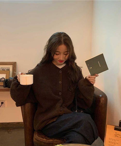 MANGROVE（マングローブ）の「【MANROVE SELECT】ドロップショルダーボアカーデ（ブルゾン・レディース・ベージュ/ブラウン・FREE）」の21枚目の写真