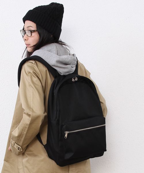 coen(コーエン)の「CORDURAデイパック(バックパック/リュック・メンズ・ブラック/ベージュ/ダークグリーン/パープル・FREE)」の2枚目の写真