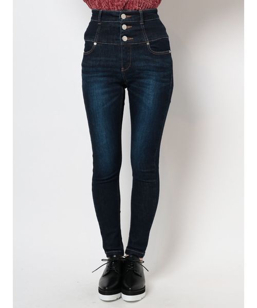 EMODA（エモダ）の「【ELDER】FIXハイウエストデニム（デニムパンツ・レディース・インディゴブルー/ブルー/ブラック・X-SMALL/MEDIUM/SMALL）」の6枚目の写真