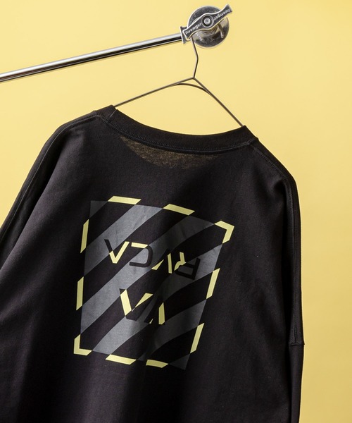 RVCA(���[�J)��RVCA/���[�J BACK RVCA BIG L/S TEE/�o�b�N�v�����g�r�b�O�V���G�b�g����T(T�V���c/�J�b�g�\�[)