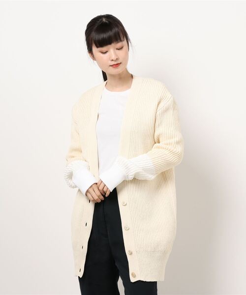 RITO（リト）の「【RITO(リト)】　メランジロングカーディガン（カーディガン/ボレロ・レディース・グレー系その他/ベージュ・38）」の2枚目の写真