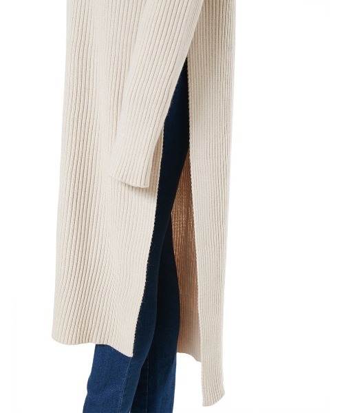 fifth（フィフス）の「バックロングサイドスリットリブニットワンピース（ワンピース・レディース・ベージュ/ブラウン・MEDIUM）」の10枚目の写真