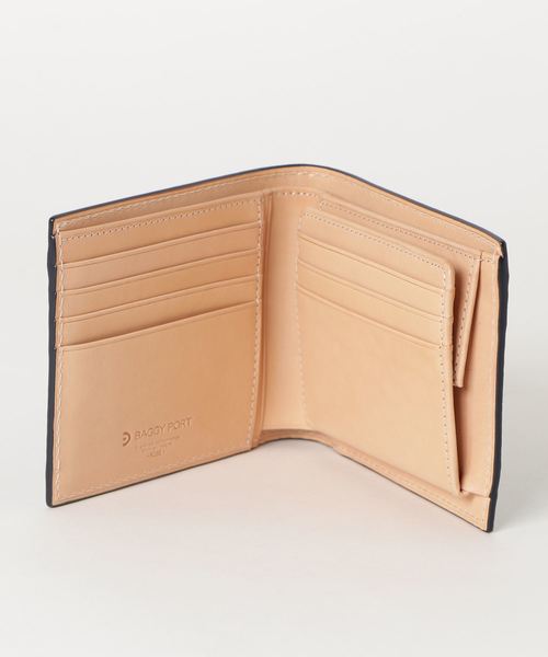 BAGGY PORT（バギーポート）の「藍染めレザー 小銭入れ付き二つ折り財布（財布・メンズ・ブルー/ダークブルー・FREE）」の5枚目の写真