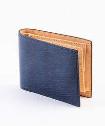 BAGGY PORT | 藍染めレザー 小銭入れ付き二つ折り財布(財布)