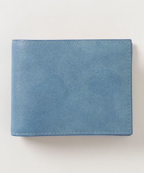 BAGGY PORT（バギーポート）の「藍染めレザー 小銭入れ付き二つ折り財布（財布・メンズ・ブルー/ダークブルー・FREE）」の7枚目の写真