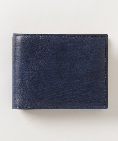 BAGGY PORT（バギーポート）の「藍染めレザー 小銭入れ付き二つ折り財布（財布・メンズ・ブルー/ダークブルー・FREE）」の6枚目の写真
