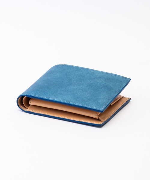 BAGGY PORT（バギーポート）の「藍染めレザー 小銭入れ付き二つ折り財布（財布・メンズ・ブルー/ダークブルー・FREE）」の13枚目の写真