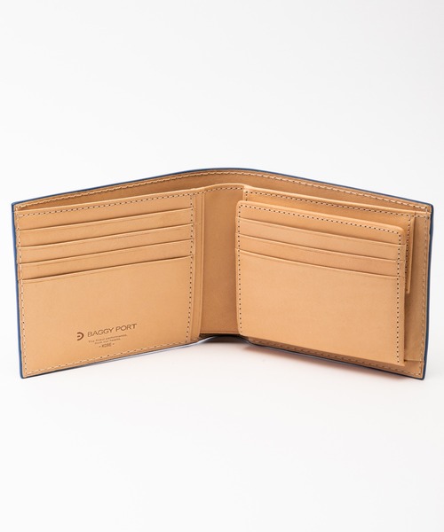 BAGGY PORT（バギーポート）の「藍染めレザー 小銭入れ付き二つ折り財布（財布・メンズ・ブルー/ダークブルー・FREE）」の12枚目の写真