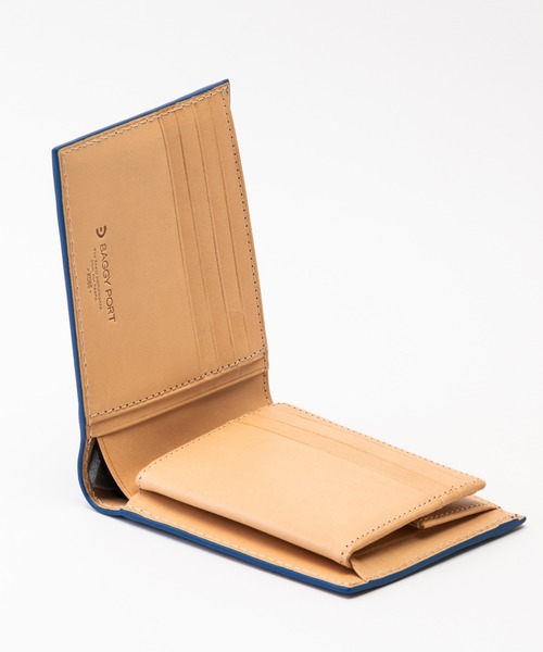 BAGGY PORT（バギーポート）の「藍染めレザー 小銭入れ付き二つ折り財布（財布・メンズ・ブルー/ダークブルー・FREE）」の11枚目の写真