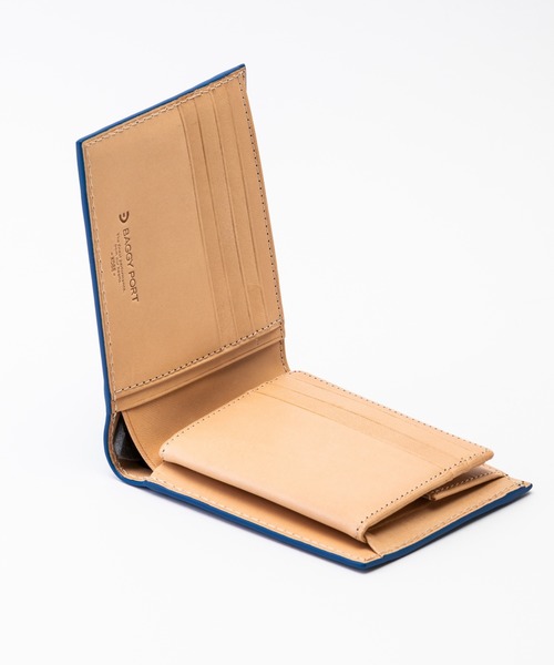 BAGGY PORT（バギーポート）の「藍染めレザー 小銭入れ付き二つ折り財布（財布・メンズ・ブルー/ダークブルー・FREE）」の18枚目の写真