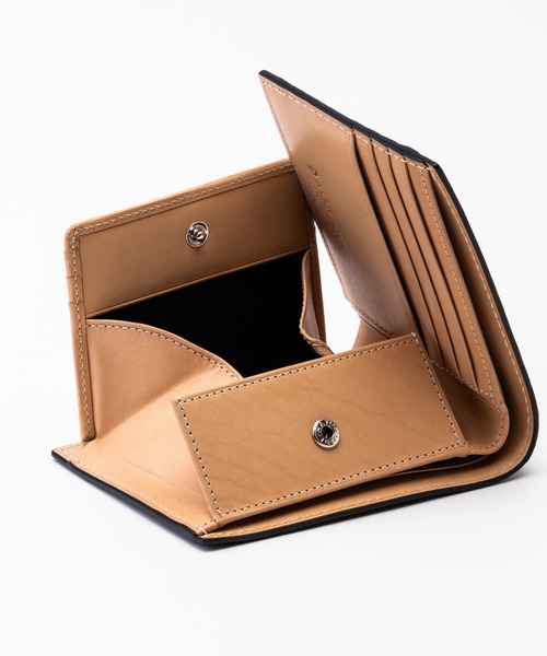 BAGGY PORT（バギーポート）の「藍染めレザー 小銭入れ付き二つ折り財布（財布・メンズ・ブルー/ダークブルー・FREE）」の21枚目の写真