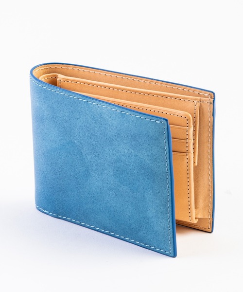 BAGGY PORT（バギーポート）の「藍染めレザー 小銭入れ付き二つ折り財布（財布・メンズ・ブルー/ダークブルー・FREE）」の22枚目の写真